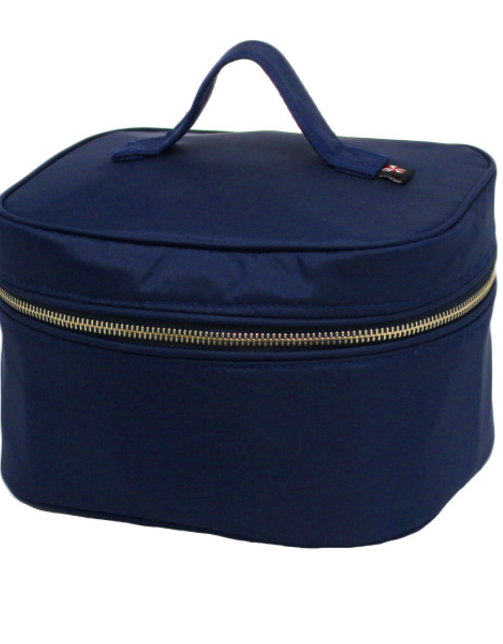 Mint Navy Nylon Brass Train Case