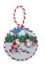 Smather's & Branson Christmas Hockey Santa Ornament