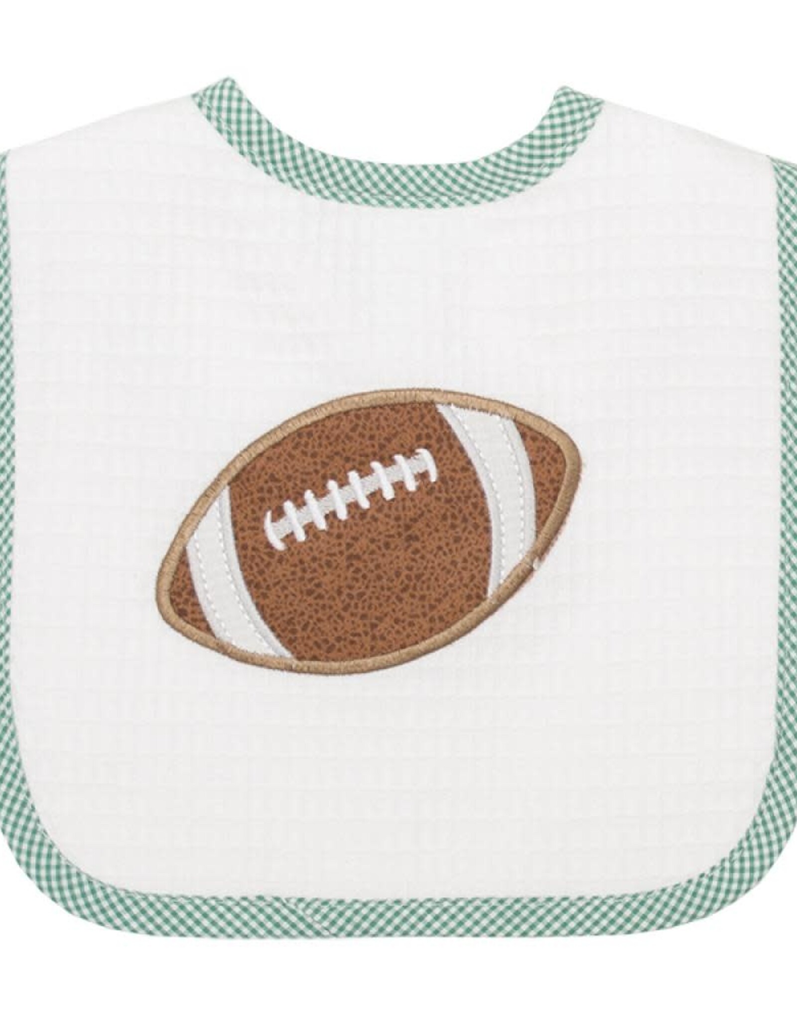 Three Marthas Feeding Bib Green Football XX