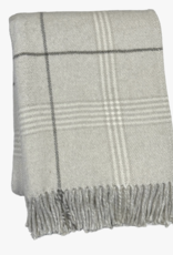 A Soft Idea Windowpane Plaid Throw Lt Grey