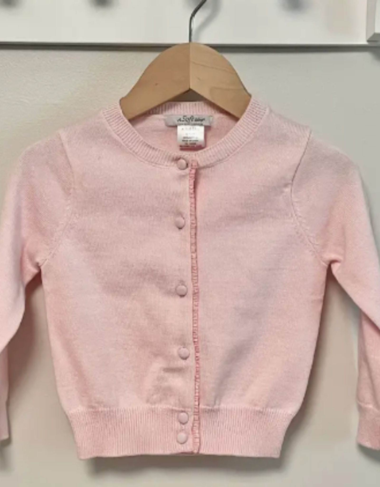 A Soft Idea Ruffle Placket Cardigan- Pink xx