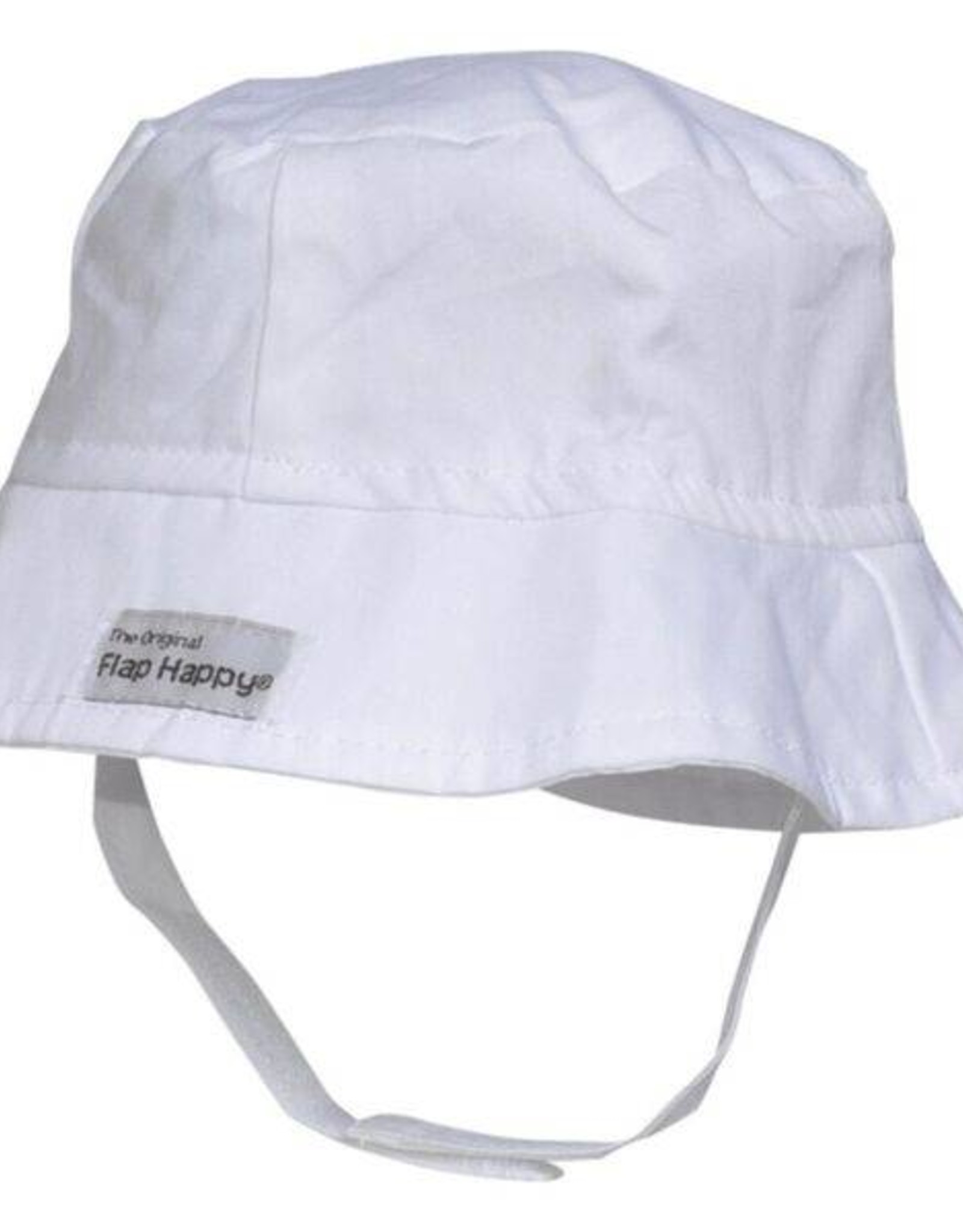 Flap Happy Bucket Hat White Poplin