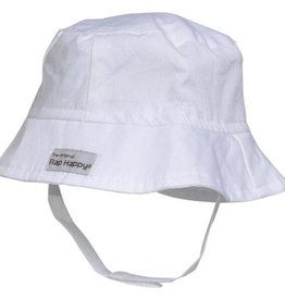 Flap Happy Bucket Hat White Poplin