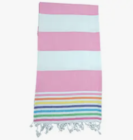 Turkish Towel Pink / White