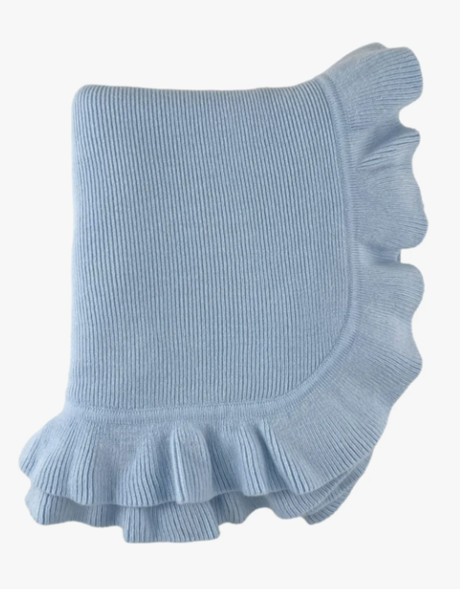 A Soft Idea Blue Ruffle Baby Blanket