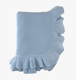 A Soft Idea Blue Ruffle Baby Blanket