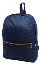Oh Mint Medium Backpack Navy Nylon Brass Zipper w/pockets