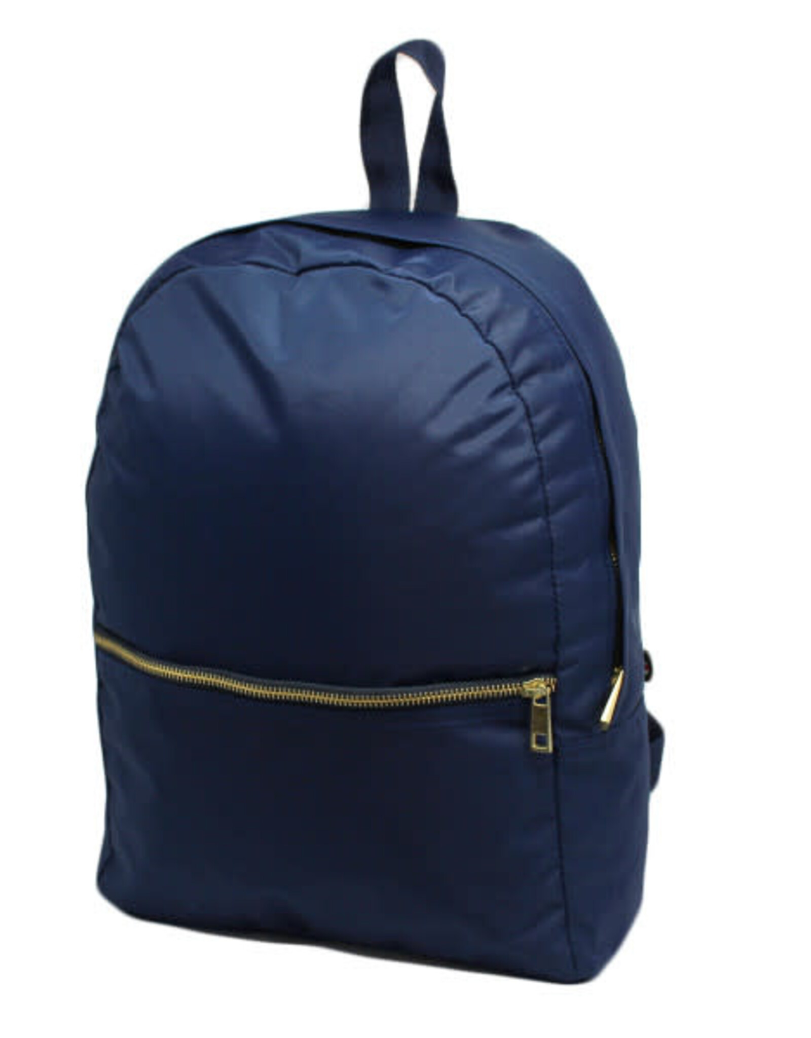 Oh Mint Medium Backpack Navy Nylon Brass Zipper w/pockets