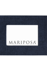 Mariposa Indigo Blue Faux Grasscloth 4x6 Frame