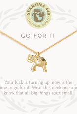 Spartina Go For It Elephant Gold Necklace