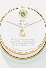 Spartina Seas the Day Gold Necklace Oyster