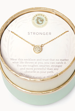 Spartina Stronger Pave Disk Necklace Gold