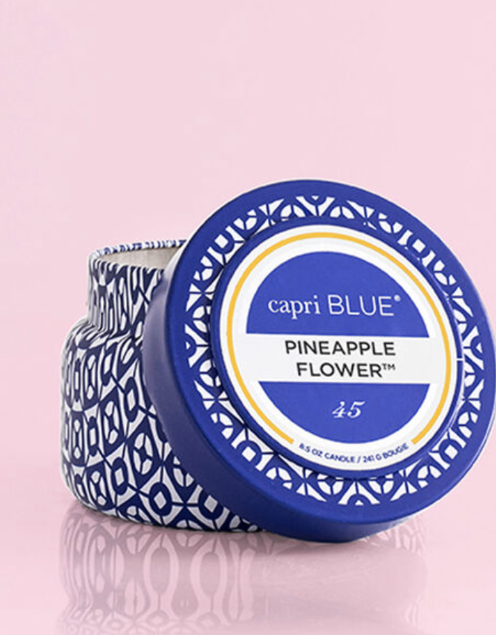 Capri Blue Travel Tin 8.5oz Candle Pineapple Flower