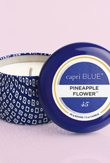 Capri Blue Pineapple Flower Blue Mini Tin Candle