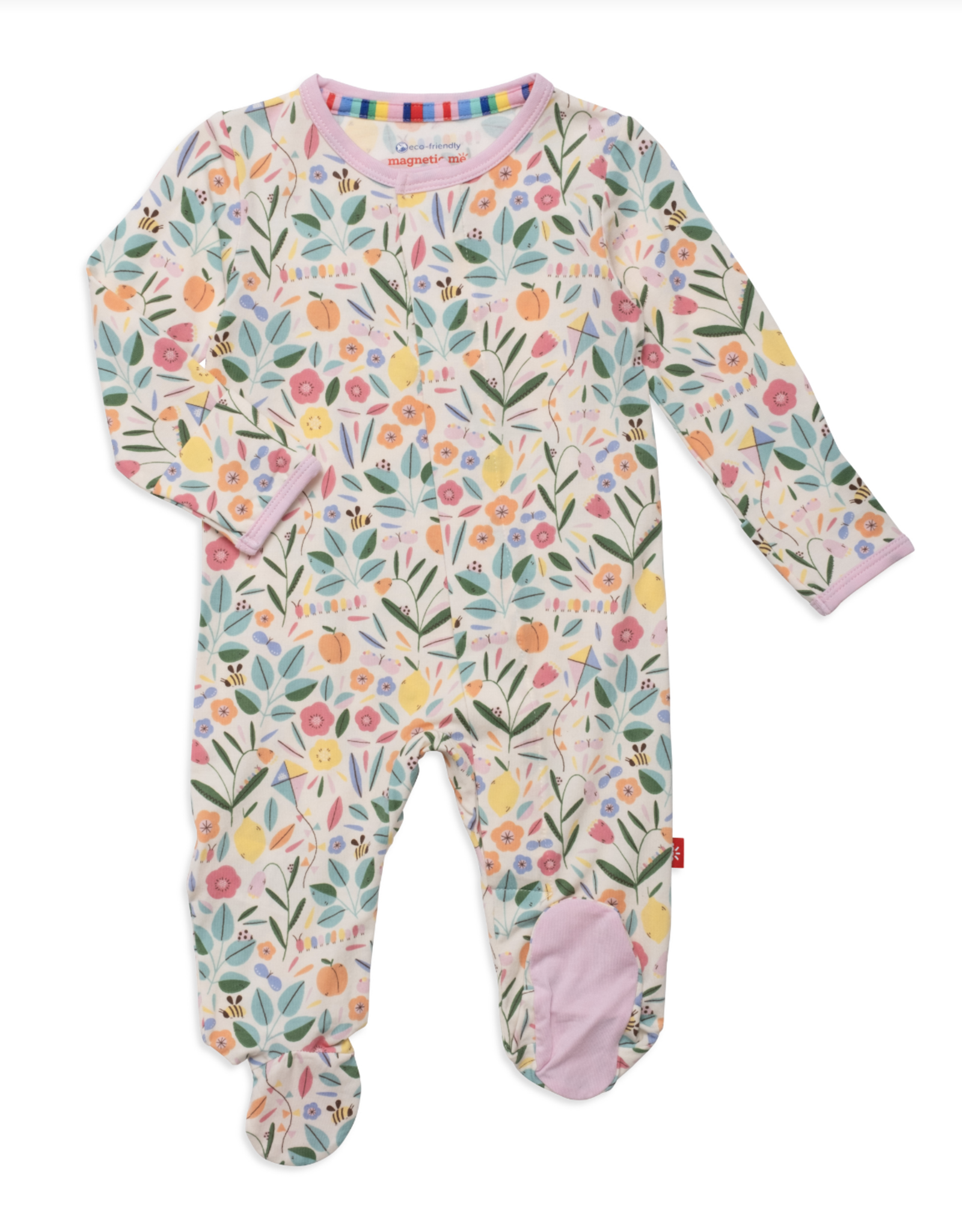Magnificent Baby Lifes Peachy Magnetic Footie