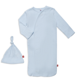 Magnificent Baby Love Lines Blue Magnetic Gown & Hat