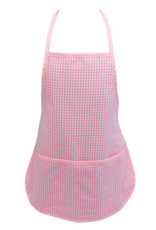 Oh Mint Pink Gingham Apron Child