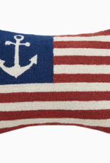 Anchor American Flag Pillow