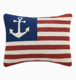 Anchor American Flag Pillow