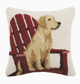 Retriever Dog on Adirondack Pillow
