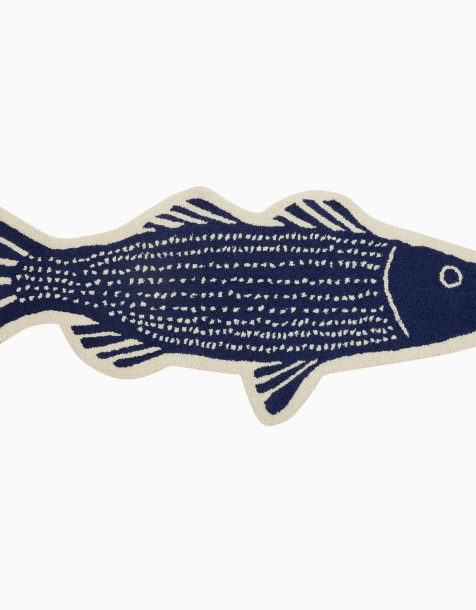 Striper Fish Shaped Hook Rug