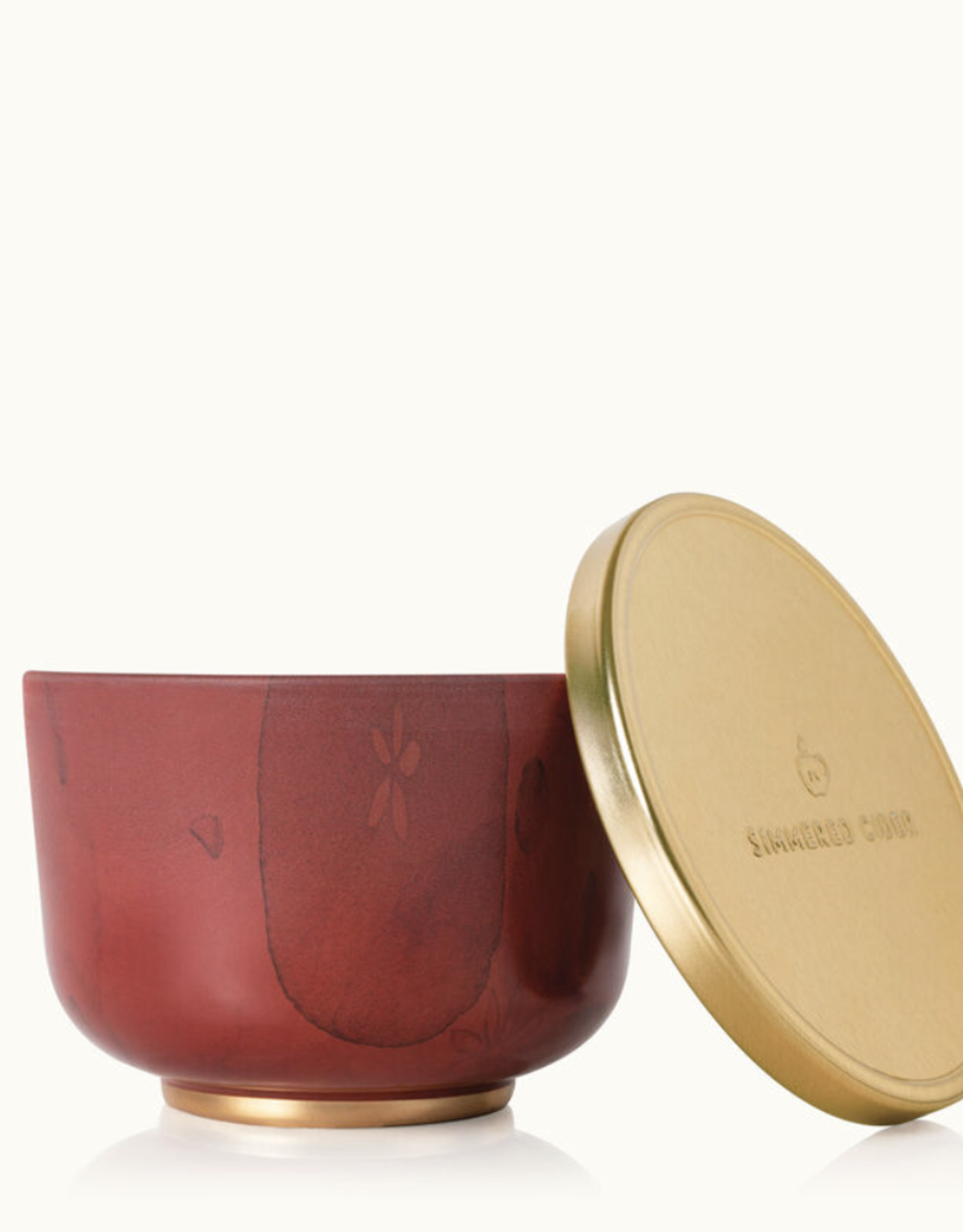 Thymes Simmered Cider Poured Candle Tin with Gold Lid