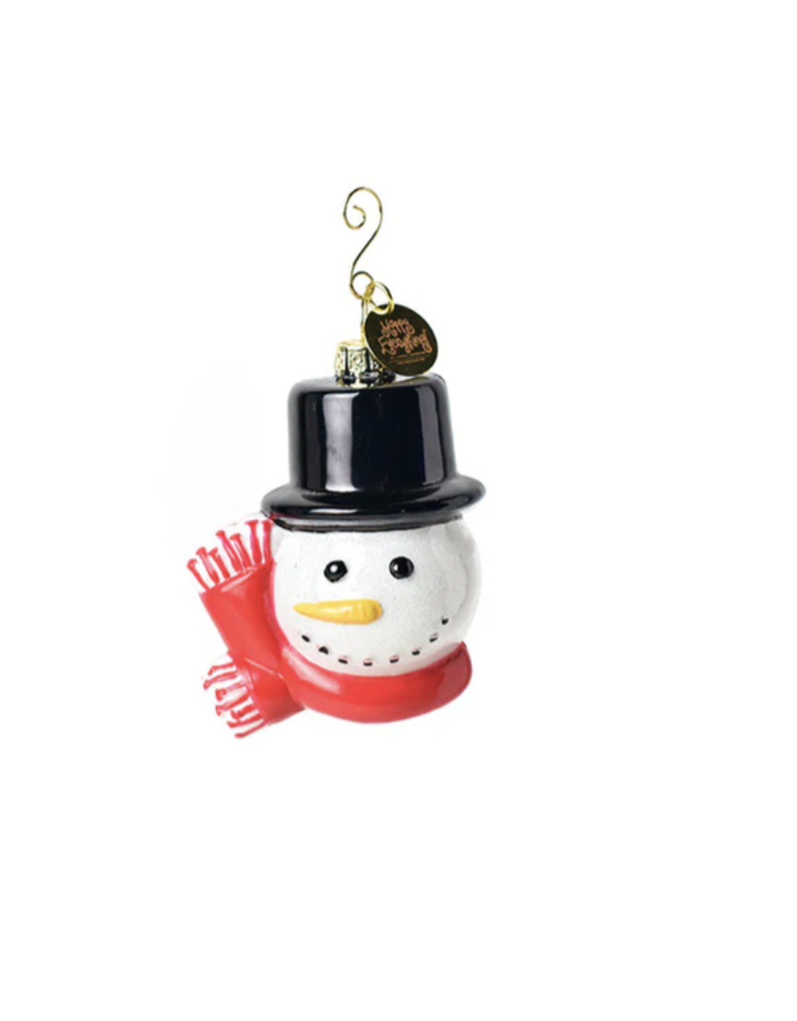 Happy Everything Top Hat Frosty Shaped Ornament