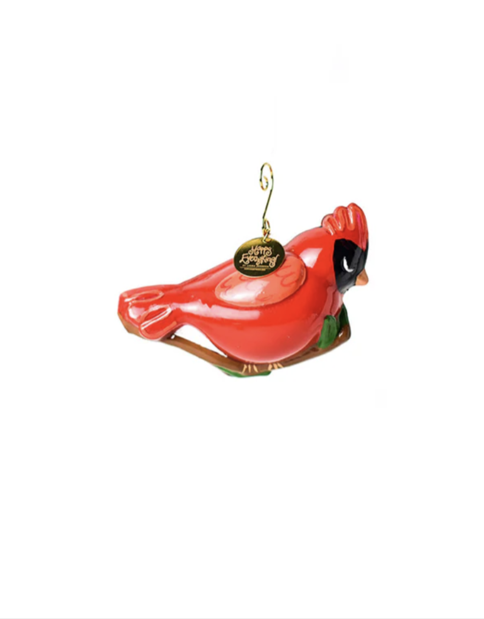 Happy Everything Cardinal Shaped Ornament