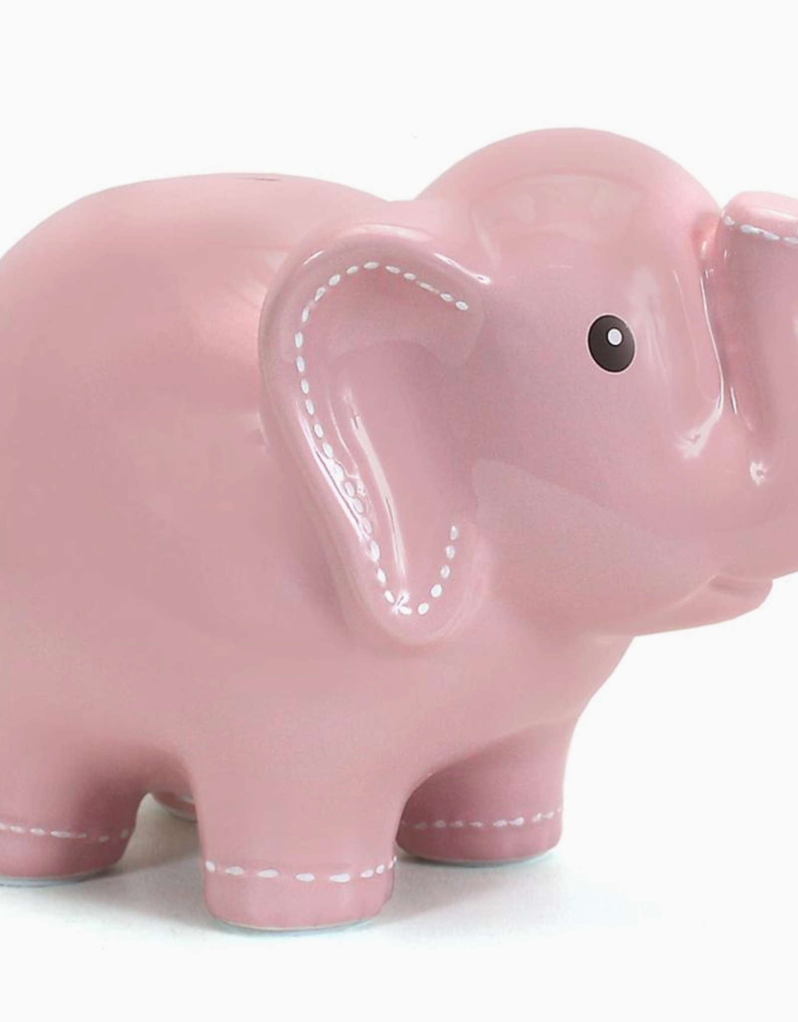 Child to Cherish Pink Stitched Elephant Bank xx