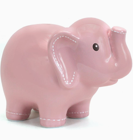 Child to Cherish Pink Stitched Elephant Bank xx