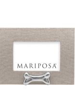 Mariposa Natural Linen Frame 4x6 Dog Bone