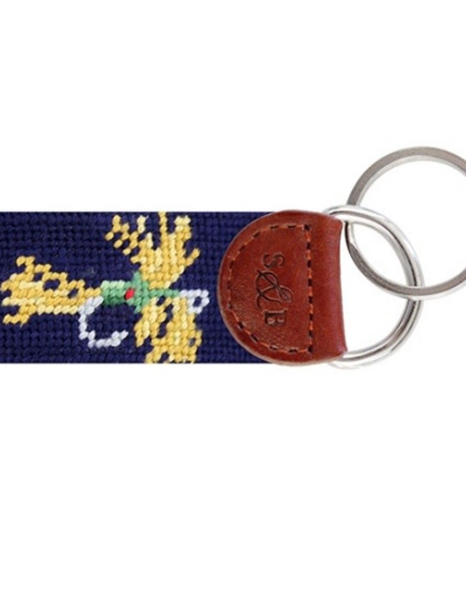 Smather's & Branson Key Fob Fishing Fly Navy