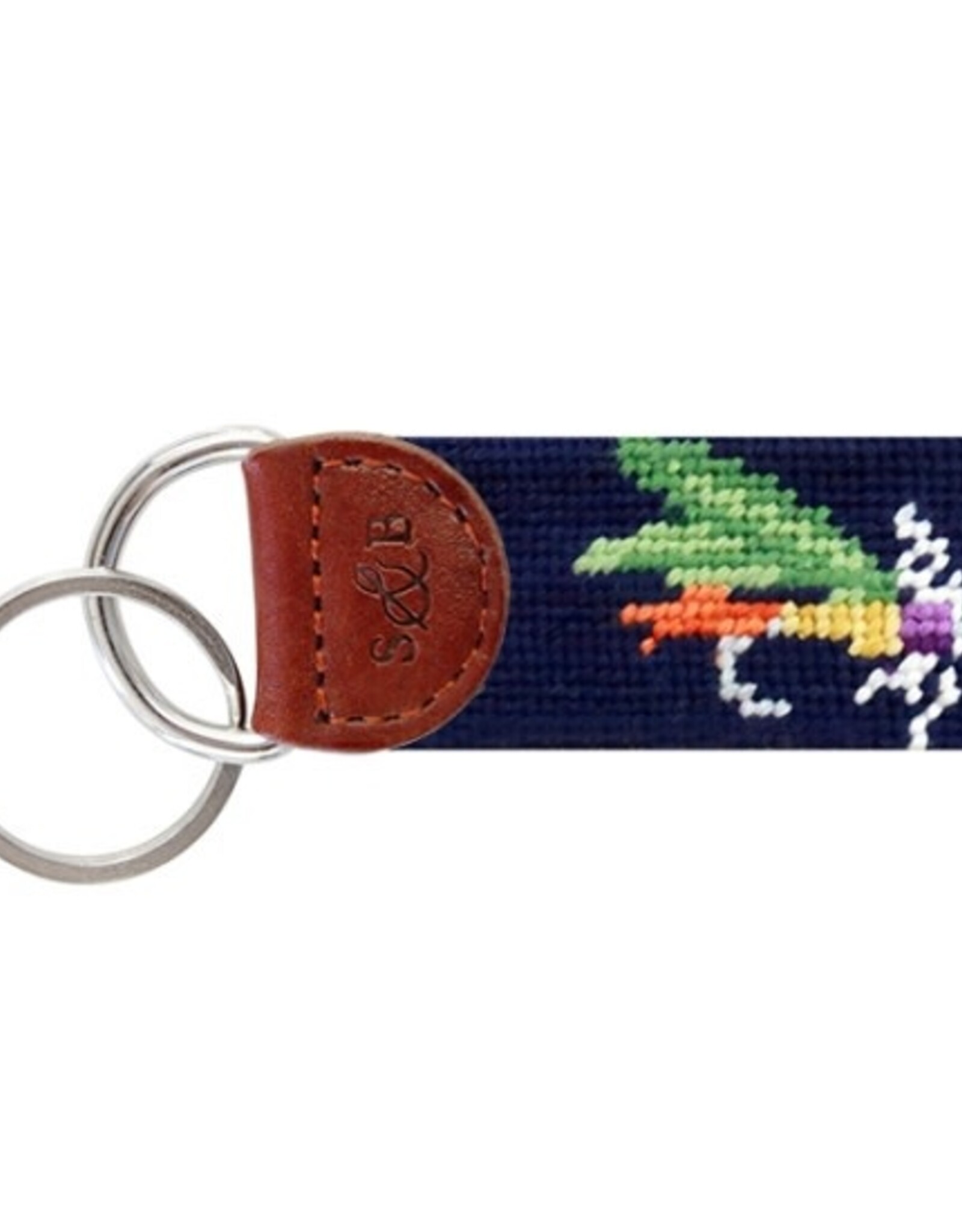 Smather's & Branson Key Fob Fishing Fly Navy