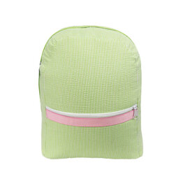 Oh Mint Medium Backpack w/Pockets Sweet Pea Seersucker