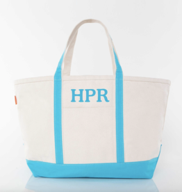 CB Station Large Canvas Tote Turquoise