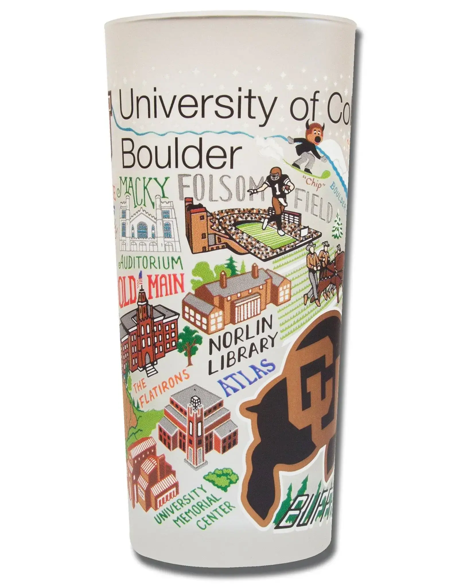 Catstudio Boulder Univ of Colorado  Glass Set of 2