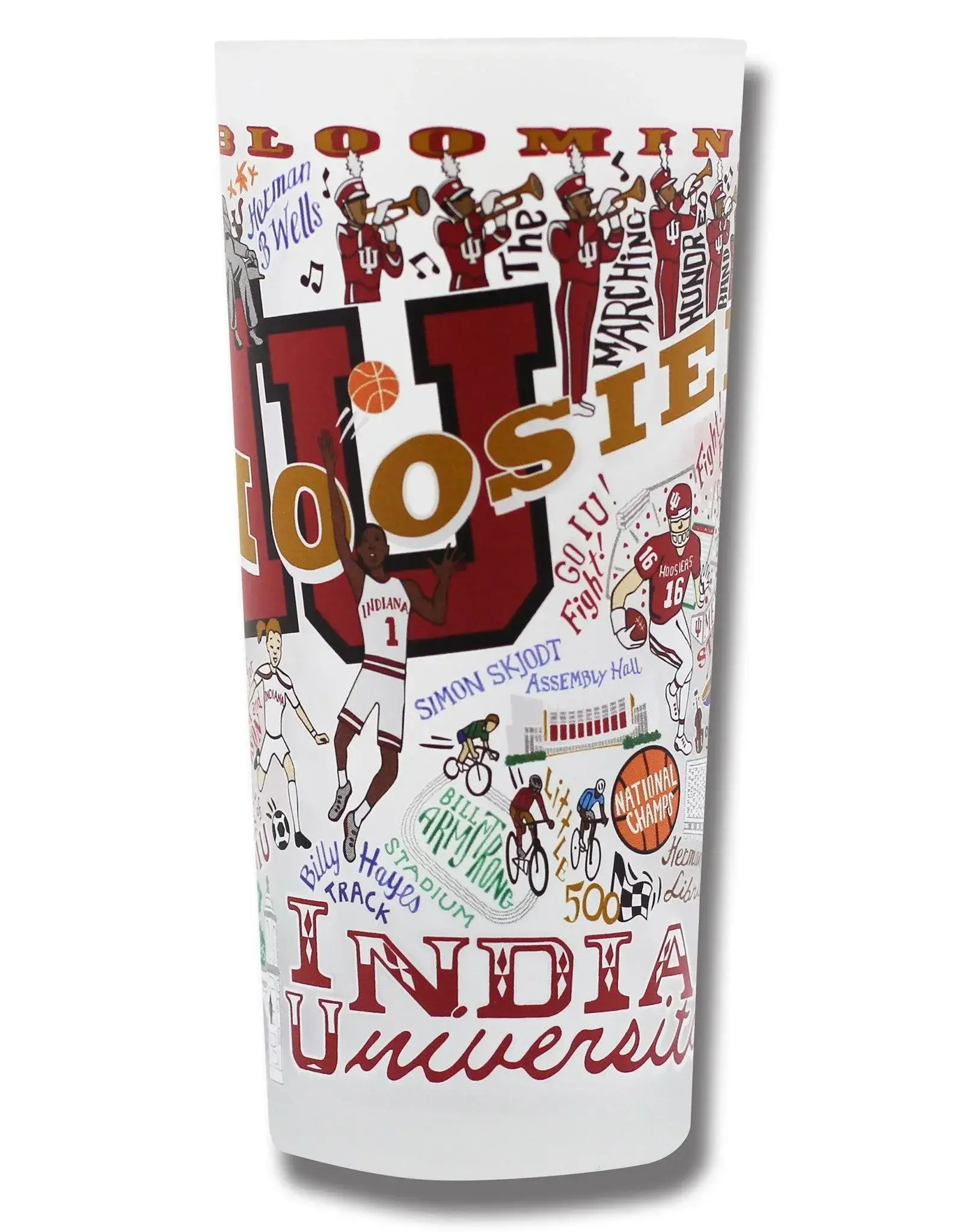 Catstudio Indiana Univ Drinking Glass Set of 2