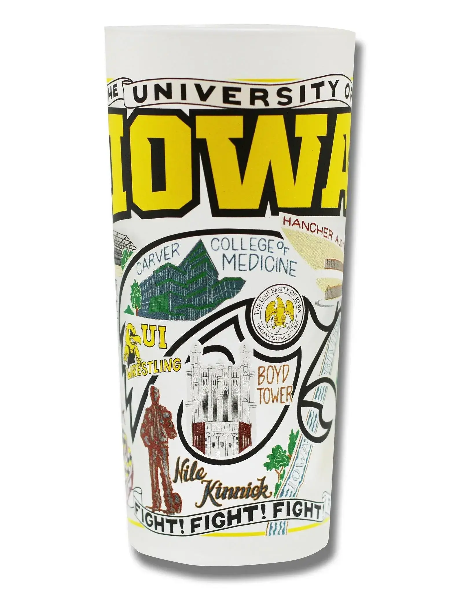 Catstudio Iowa Univ of Drinking Glass Set of 2