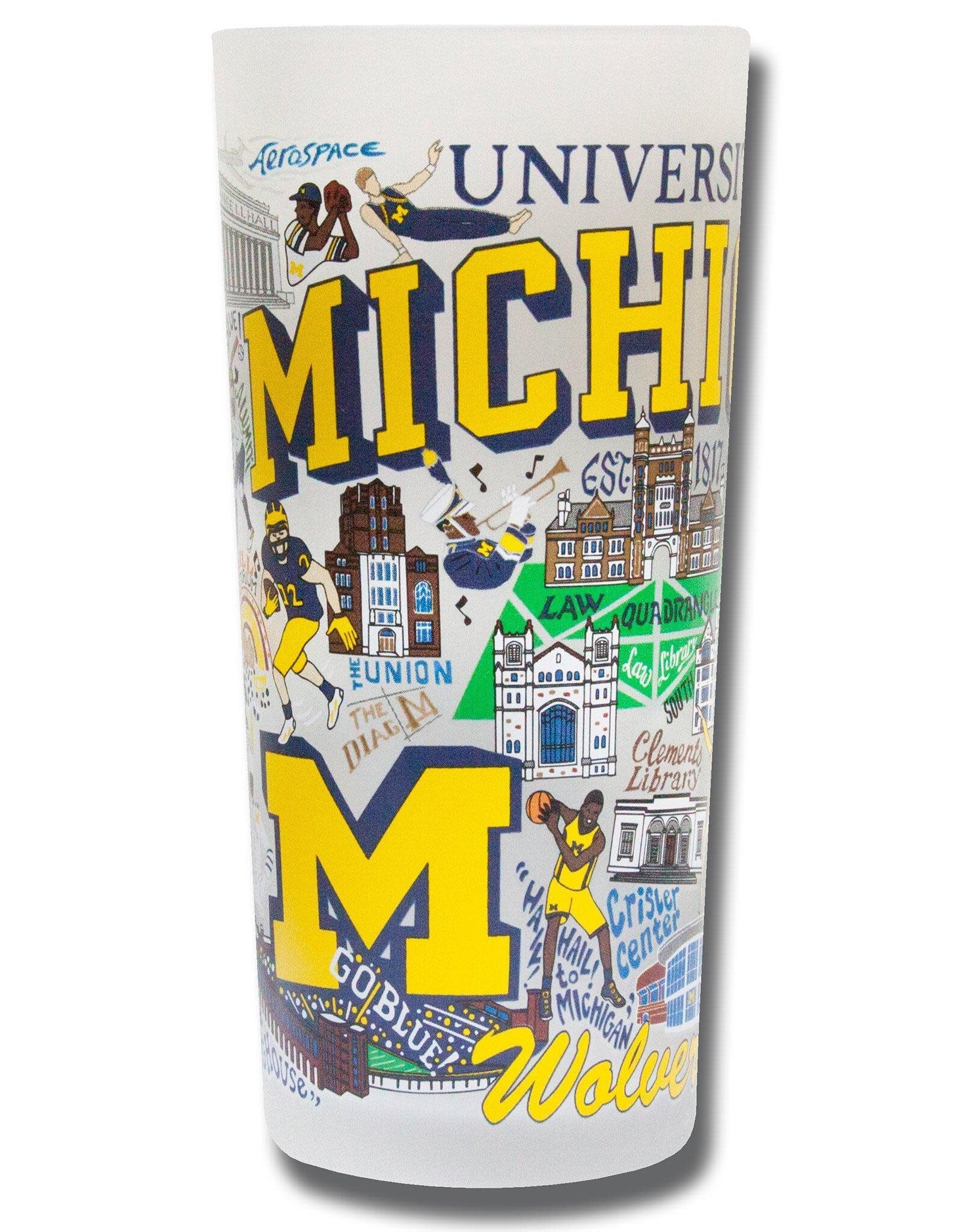 Catstudio Michigan Univ of Drinking Glass Set of 2