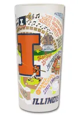 Catstudio Illinois Univ of Drinking Glass Set of 2