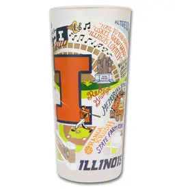 Catstudio Illinois Univ of Drinking Glass Set of 2