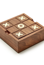 2 in 1 Wood & Brass Game Set