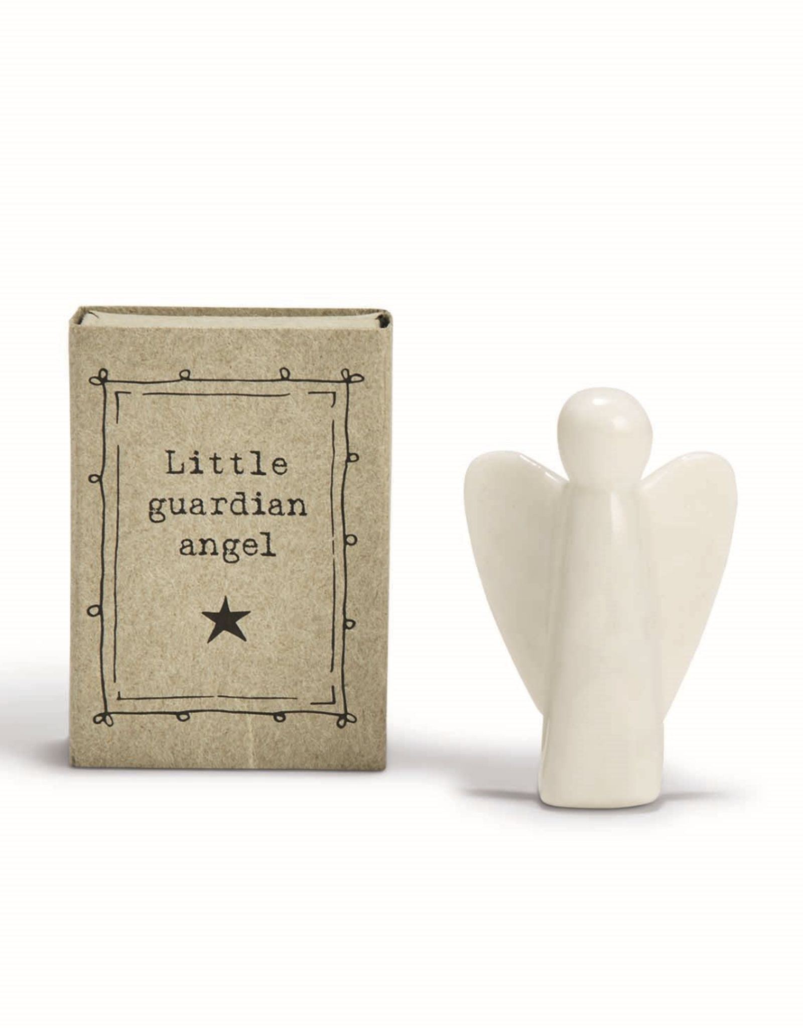 Little Guardian Angel Matchbox White Ceramic