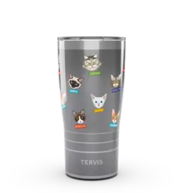 Tervis Tumbler 20oz Stainless Flat Art Cat