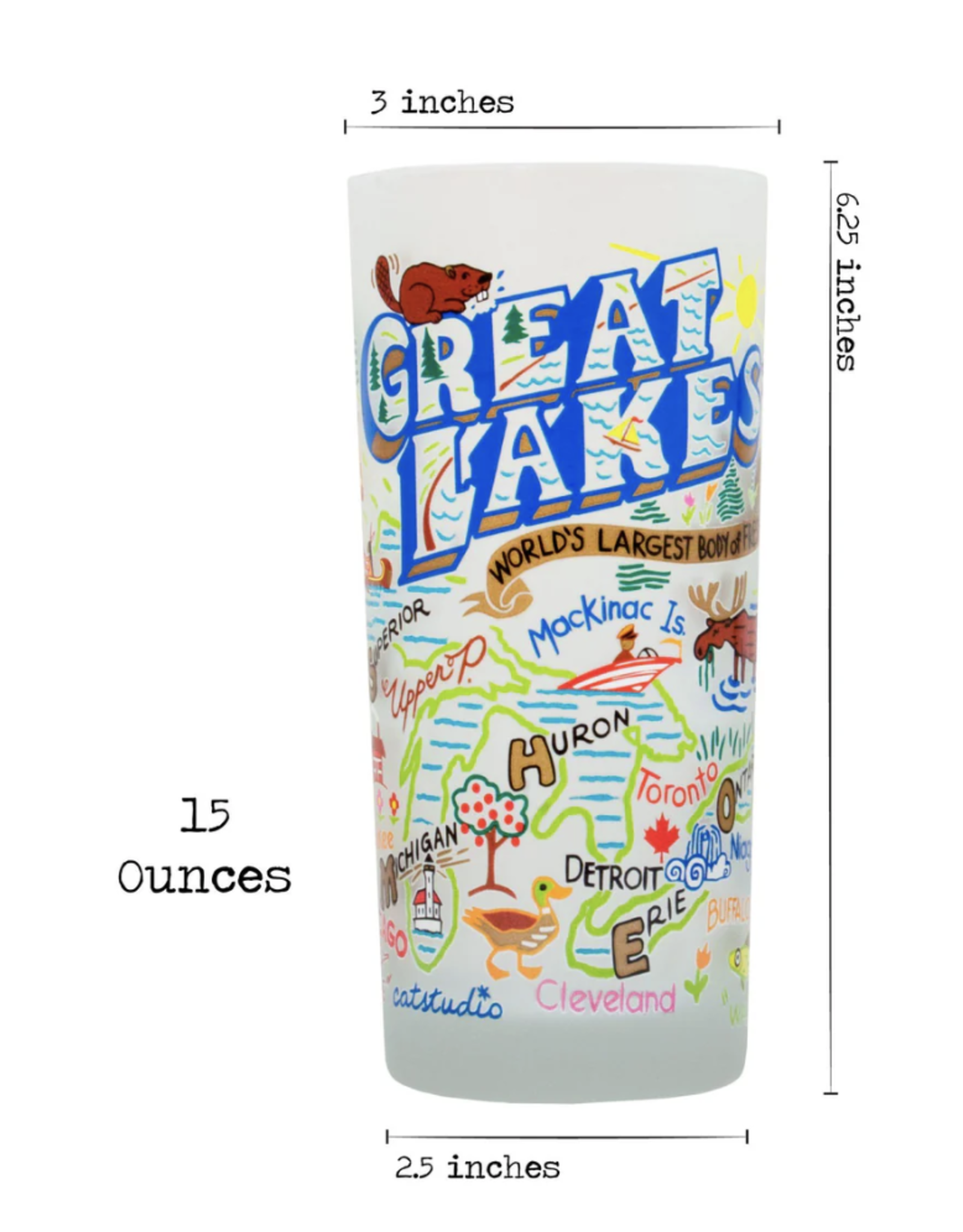 Catstudio Great Lakes Drinking Glass Set of 2