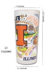 Catstudio Illinois Univ of Drinking Glass Set of 2