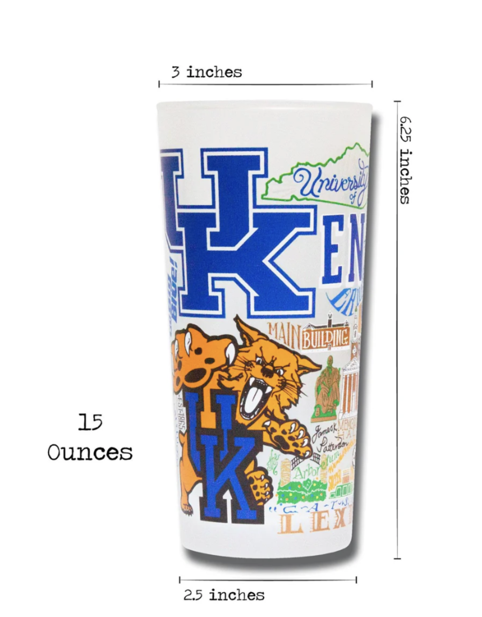 Catstudio Kentucky  Univ of Drinking Glass Set of 2