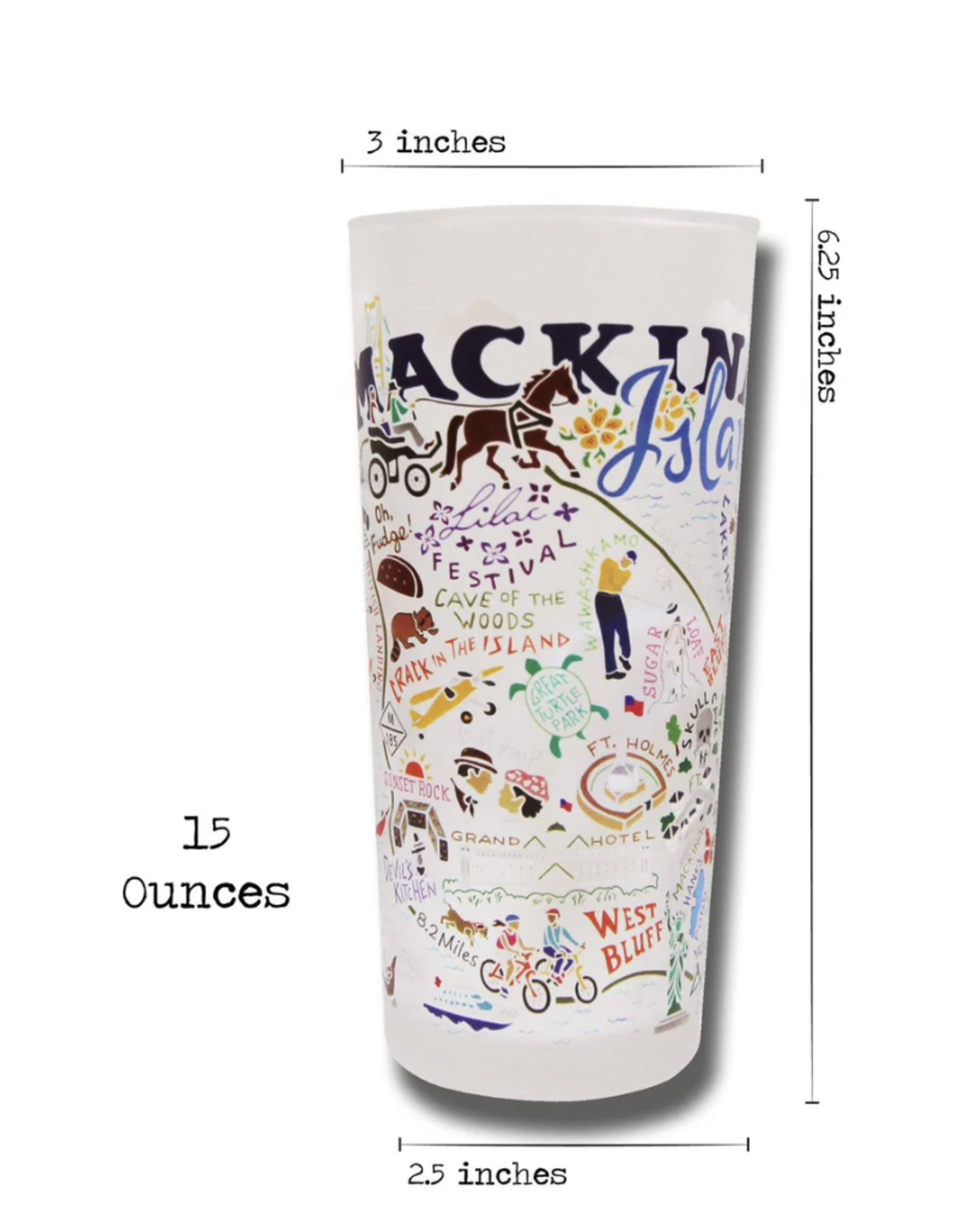 Catstudio Mackinac Island Drinking Glass Set of 2