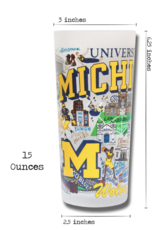 Catstudio Michigan Univ of Drinking Glass Set of 2
