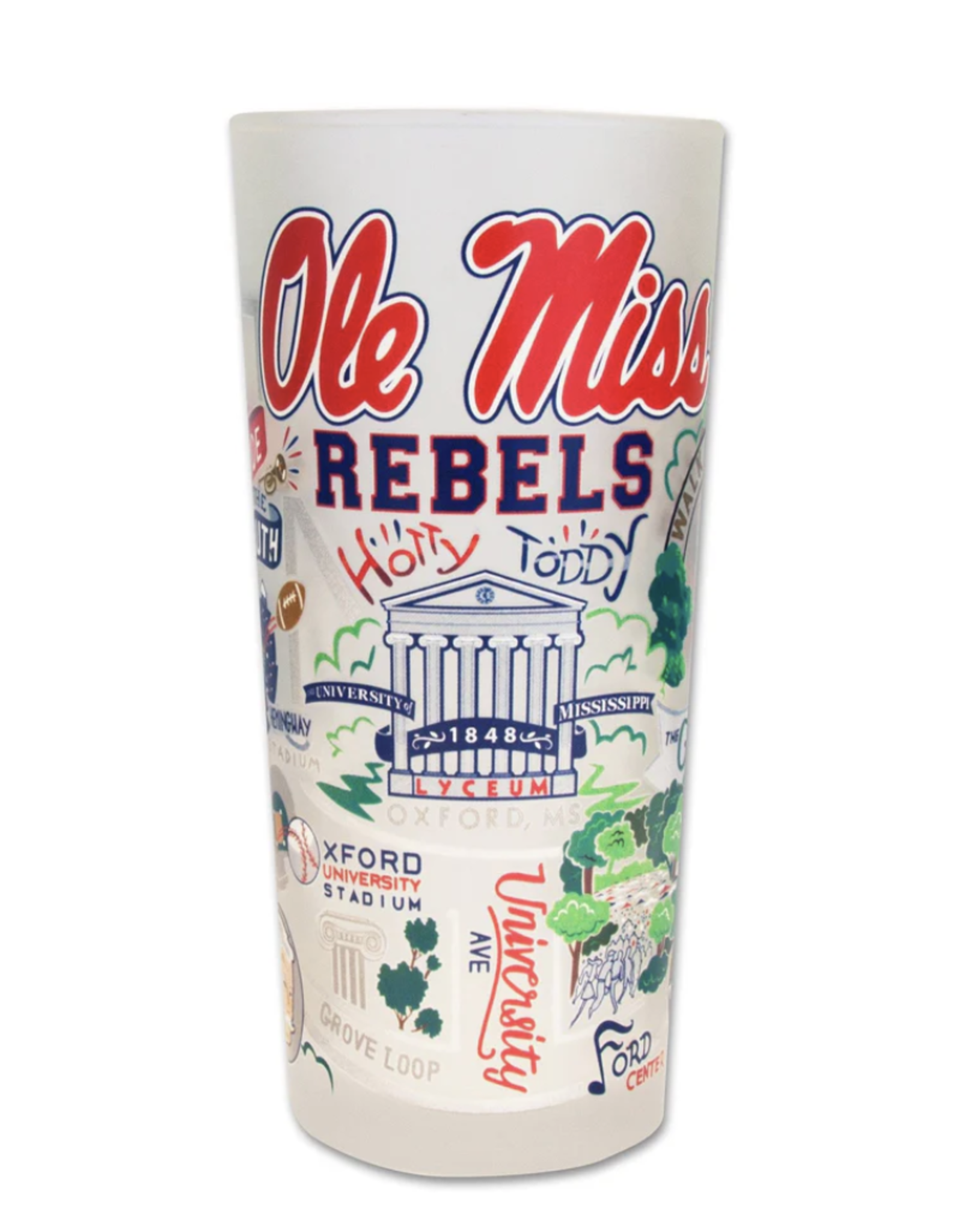 Catstudio Ole Miss, Univ of MS Drinking Glass Set of 2